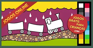 Jogos de colorir online para crianças e criancinhas: Desenho de Trem