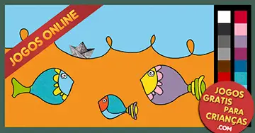 Jogos de colorir desenhos infantis grátis e online: Pintar peixes