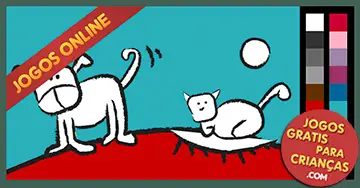 Colorir desenhos animais online e grátis: pintar cachorro e gato