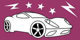 Desenhos infantis gratis para colorir e pintar online: Pintar carro moderno! Jogo de Colorir