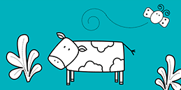 Desenho de Vaca para Pintar e Colorir on-line
