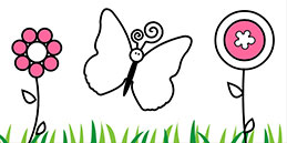 Desenhos infantis gratis para colorir e pintar online: Pintar borboletas!! (Jogos de Colorir) MÃ£es online.