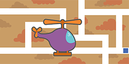Jogos educativos online para crianças: O helicóptero no labirinto
