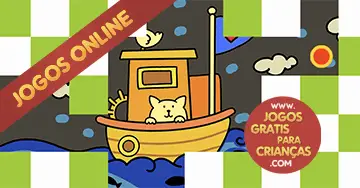 Jogos educativos online para crianças e criancinhas de 3, 4 e 5 anos: Passeio em bote
