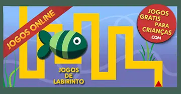 Jogos educativos online e gratuitos para crianças: Labirinto do peixe