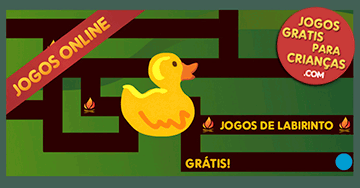 Jogo infantil de labirinto online e grátis para crianças da escola: Pato