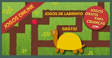 Jogos grátis e online para crianças e criançinhas de 2, 3, 4, e 5 anos:  A tartaruga no labirinto