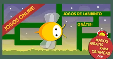 Jogos educativos online para crianças e criancinhas: A abelha no labirinto