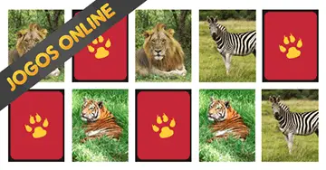 Jogos da memória para crianças de 3, 4, 5 e 6 anos: Animais da Selva