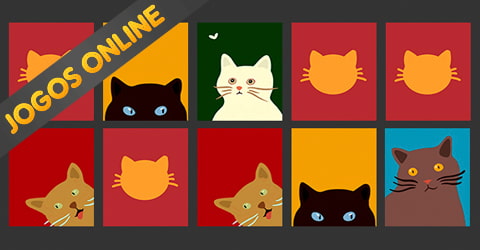 Jogo da Memória Online com Animais: Gatos