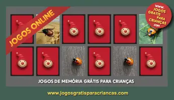 Jogos da Memória grátis: Insetos!