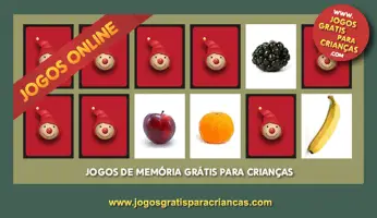 Jogo Educativo da Memória de Frutas e Legumes Infantil 0273