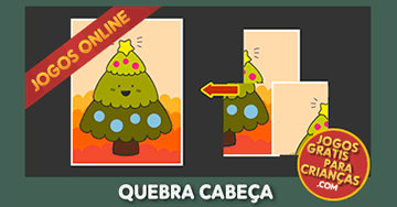 Jogo de quebra cabeças infantil online para crianças de 2, 3 e 4 anos: Árvore de Natal