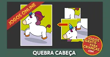 Quebra-cabeças infantil grátis e online projetado para crianças pequenas: Unicórnio