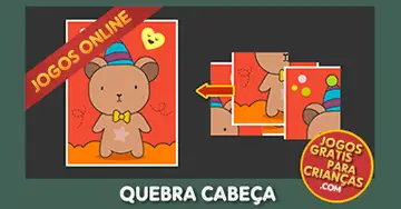 Quebra cabeça online e grátis para crianças e criancinhas: Ursinho