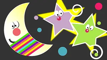Vídeo infantil online e gratuito para bebês e criancinhas de 1, 2 e 3 anos: Estrelas